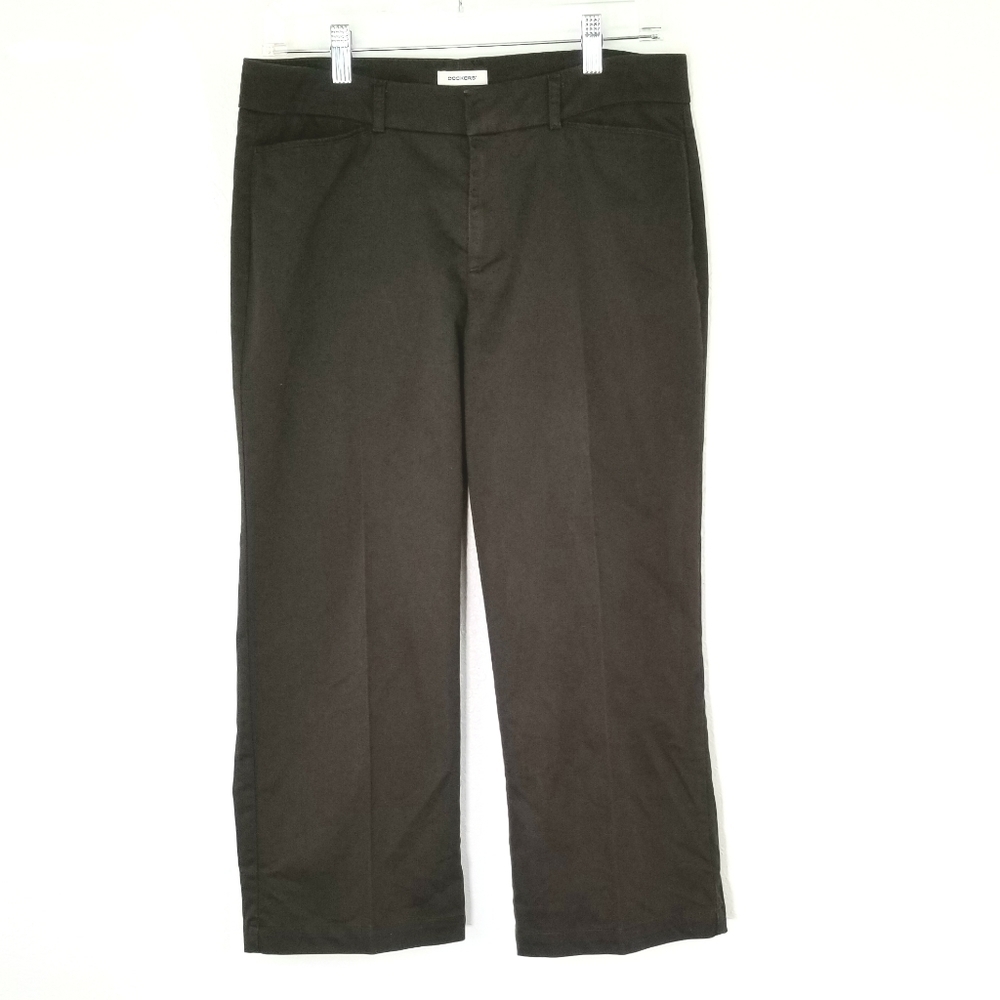 DOCKERS Mid-Rise Curvy Brown Crop Pants, 8